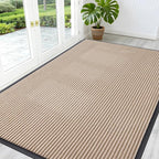 OLANLY Front Door Mat Indoor Outdoor Entrance, Waterproof Heavy Duty Doormat, Fade Resistant, Low Profile, Easy Clean Patio Porch Welcome Floor Mats for Entry, 59x40, Beige