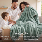 Bedsure GentleSoft Sage Green Fleece Blanket for Couch - Cozy Soft Blankets for Women, Cute Small Throws for Girls, 50x70 Inches