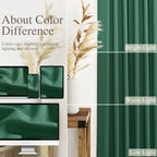 Extra Long Dark Green Linen Curtains 120 Inch for Living Room 2 Panels Set Rod Pocket Back Tab Linen Window Drapes Semi Sheer Light Filtering Privacy High Ceiling Drapes for Farmhouse 52x120