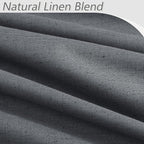 Guken 100% Blackout Curtains 84 Inch Length 2 Panels Set for Living Room Bedroom Back Tab Thermal Insulated Black Out Linen Drapes Room Darkening Blazer Grey,52x84