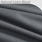 Guken 100% Blackout Curtains 102 Inch Length 2 Panels Set for Living Room Bedroom Back Tab Thermal Insulated Black Out Linen Drapes Room Darkening Blazer Grey,52x102