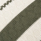 Fancy Homi Set of 1 Boho Olive Green Big Decorative Throw Pillow Cover 24x24 Inch for Couch Bed Bedroom, Aesthetic Modern Organic Farmhouse Room Decor, Soft Cotton Accent Macrame Woven Cushion Case