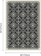 Latte&Fog 5x7 Area Rugs for Living Room Bedroom, Vintage Washable Rug, Boho Non Slip Low Pile Carpet for Dining Room, Office, Dorm, Classroom, Farmhouse and Home Office