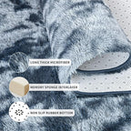 Tepook Fluffy Large Rugs for Living Room, Area Rug 6x9 Soft Carpet for Bedroom, Modern Shaggy Rug for Kids Boys Girls, Plush Indoor Nursery Home Decor Rug with Non-Slip Bottom, Tie-dye Dark Blue