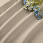 CUCRAF Light Beige Blackout Curtains 63 inch Length 2 Panels Set, Rod Pocket Room Darkening Drapes for Bedroom Living Room, Insulated Thermal Light Blocking Window Curtain (W52 x L63 Inch)