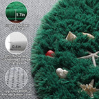 ONASAR Dark Green Round Area Rug 4ft, Soft Bedroom Circle Rugs for Kids Girls Teen Room, Cute Furry Plush Shaggy Carpet for Baby Nursery Living Room Playroom Dorm Christmas Home Decor