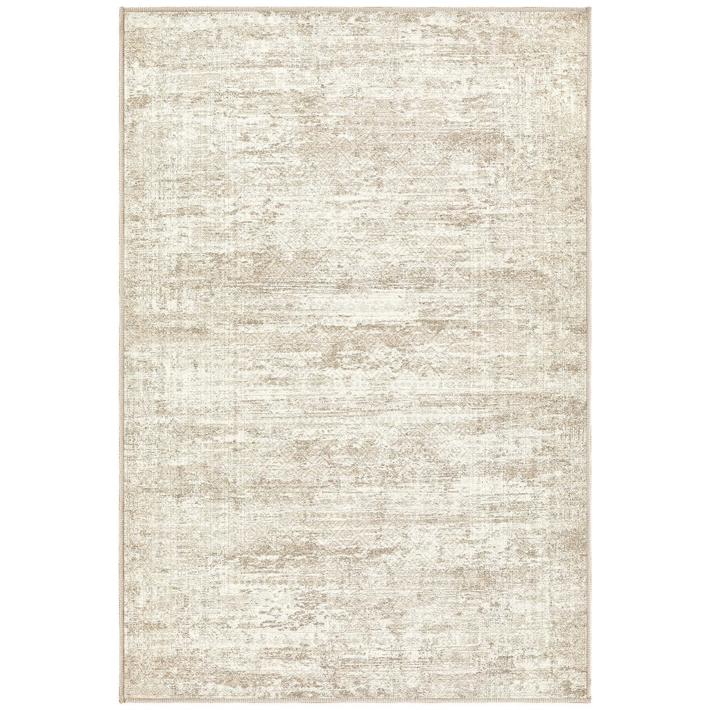 UERMEI 2x3 Entryway Area Rug: Washable Neutral Modern Abstract Small Rug - Non-Slip Low Pile Throw Indoor Carpet for Entrance Kitchen Front Door Mat Bathroom Entry Kids Room - Dark Brown - Beige/Brown
