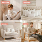 Utopia Bedding 12x12 Pillow Inserts, White Throw Pillows for Couch, 2 Pack