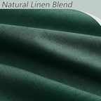 Guken Dark Green 100% Blackout Curtains 96 Inch Length 2 Panels Set for Living Room Bedroom Back Tab Thermal Insulated Black Out Linen Drapes Decor 52x96 Long