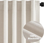 54 Inch Long Blackout Tiers Curtains for Small Window Elegant Short Curtain Drapes for Livingroom Bedroom Thermal Insulated Linen Cafe Drapes (2 Panels, 52 inches Wide by 54 inches)Cream Ivory