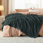Bedsure GentleSoft Dark Green Spring Throw Blanket for Couch - Super Soft Cozy Blankets Gifts for Kids Girls, Cute Small Fleece Throws for Bedroom Home Decor, 50x70 Inches