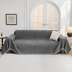 MYSKY HOME Oversized Couch Cover Sofa Covers Couch Covers for 3 Cushion Couch Sofa Pet Friendly L Shaped Sectional Couch Cover Non Slip Furniture Protector for Kids, 91"x150", Dark Grey