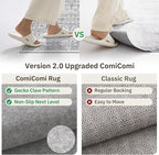 Hallway Washable Runner Rug 2x12 - Non Slip Vintage Kitchen Runner Rugs for Entryway Low-Pile Waterproof Long Runners for Living Room Bedroom Medallion Indoor Floor Mat for Bathroom Laundry Grey
