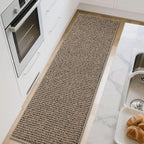 BEQHAUSE Kitchen Runner Rugs 20"x48", Non-Slip Kitchen Mats for Floor, Super Absorbent and Stain Resistant Kitchen Rug, Machine Washable Rugs for Kitchen, Hallway, Laundry & Sink, Taupe