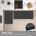BEQHAUSE Kitchen Rugs and Mats 2PCS, Non-Slip Kitchen Mats for Floor, Absorbent and Stain Resistant Kitchen Runner, Machine Washable Rugs for Kitchen, Laundry & Sink, 20"x32"+20"x48", Black