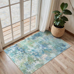 BEIMO 2x3 Area Rugs for Entryway, Blue Green Washable Abstract Rug