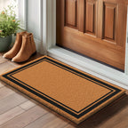 Barnyard Designs Natural Coco Coir Non-Slip Doormat (17x30, Border)