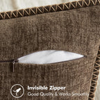 MIULEE Decorative Couch Throw Pillow Covers 20x20 Inch Brown 2 Pack