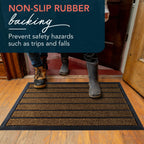 ubdyo Extra Durable Door Mat Outside Entrance (30" x 17", Bright Brown)