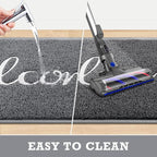 CozyBounty Door Mat Welcome Mats Outdoor Indoor Non-Slip Doormat for Entryway Low-Profile Floor Mat for Yard, Garage, High Traffic Areas (32"x20", Grey)