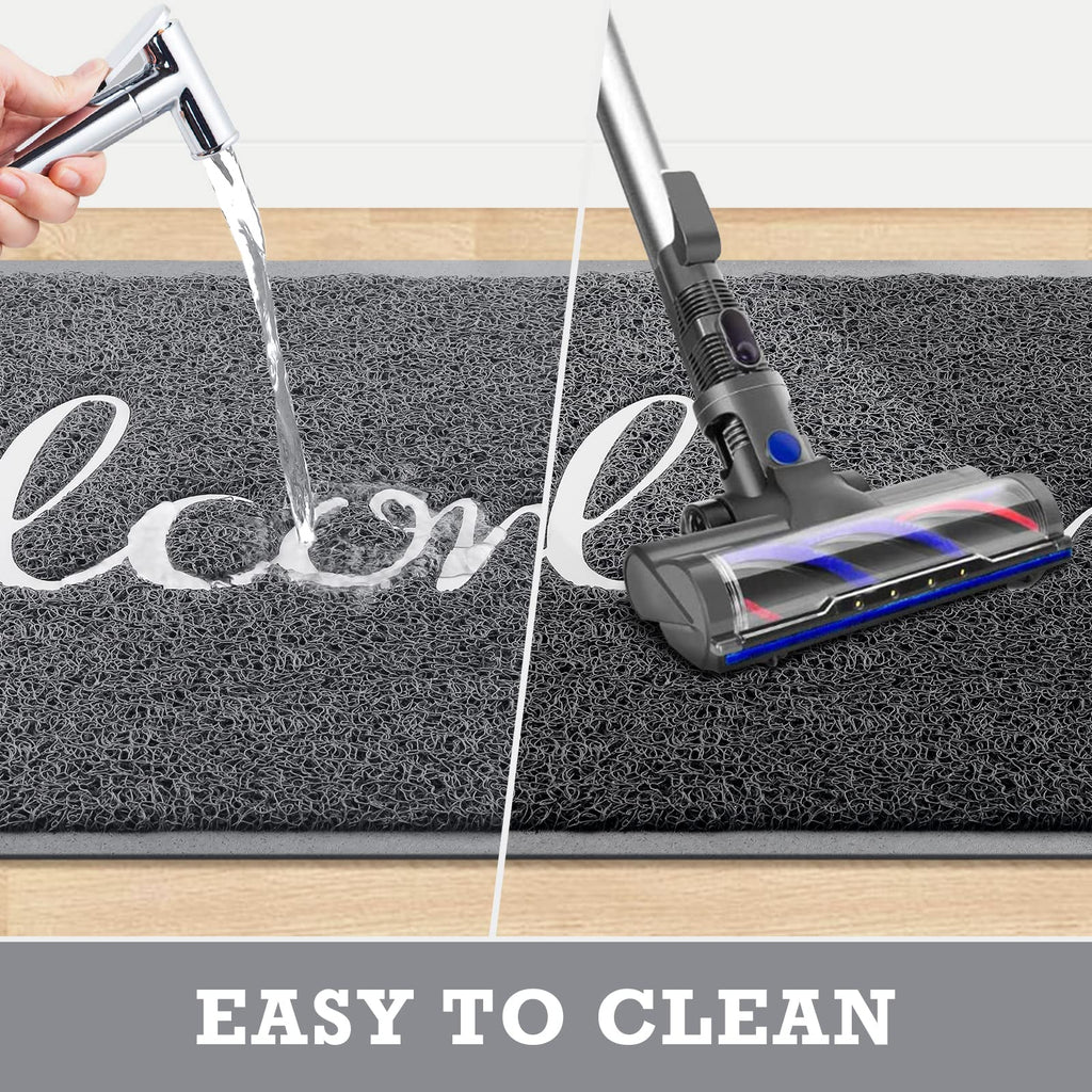 Grey Door Mat Welcome Mats Outdoor Indoor Doormat for Entryway Floor Mat