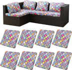 8Pcs Stretch Patio Cushion Covers,Outdoor Couch Covers Replacement,Outdoor Couch & Sofa Slipcovers,for Patio Furniture Cushion Covers,Washable Reusable urniture Protector(Colored Glass,8PCS)