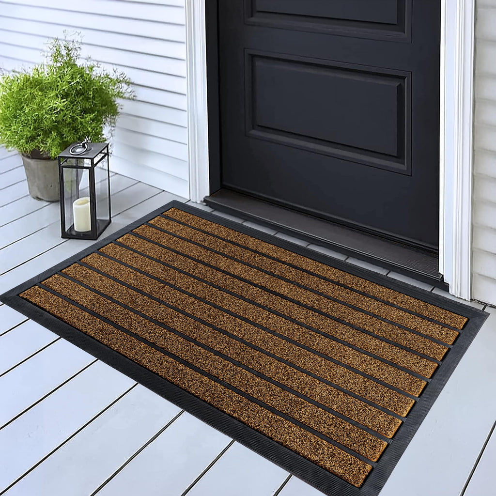 ubdyo Extra Durable Door Mat Outside Entrance (32" x 20", Bright Brown)