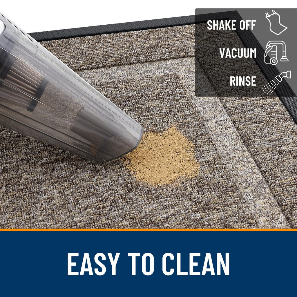OLANLY Front Door Mat Outside 47x17, All-Season Heavy-Duty Rubber Doormat