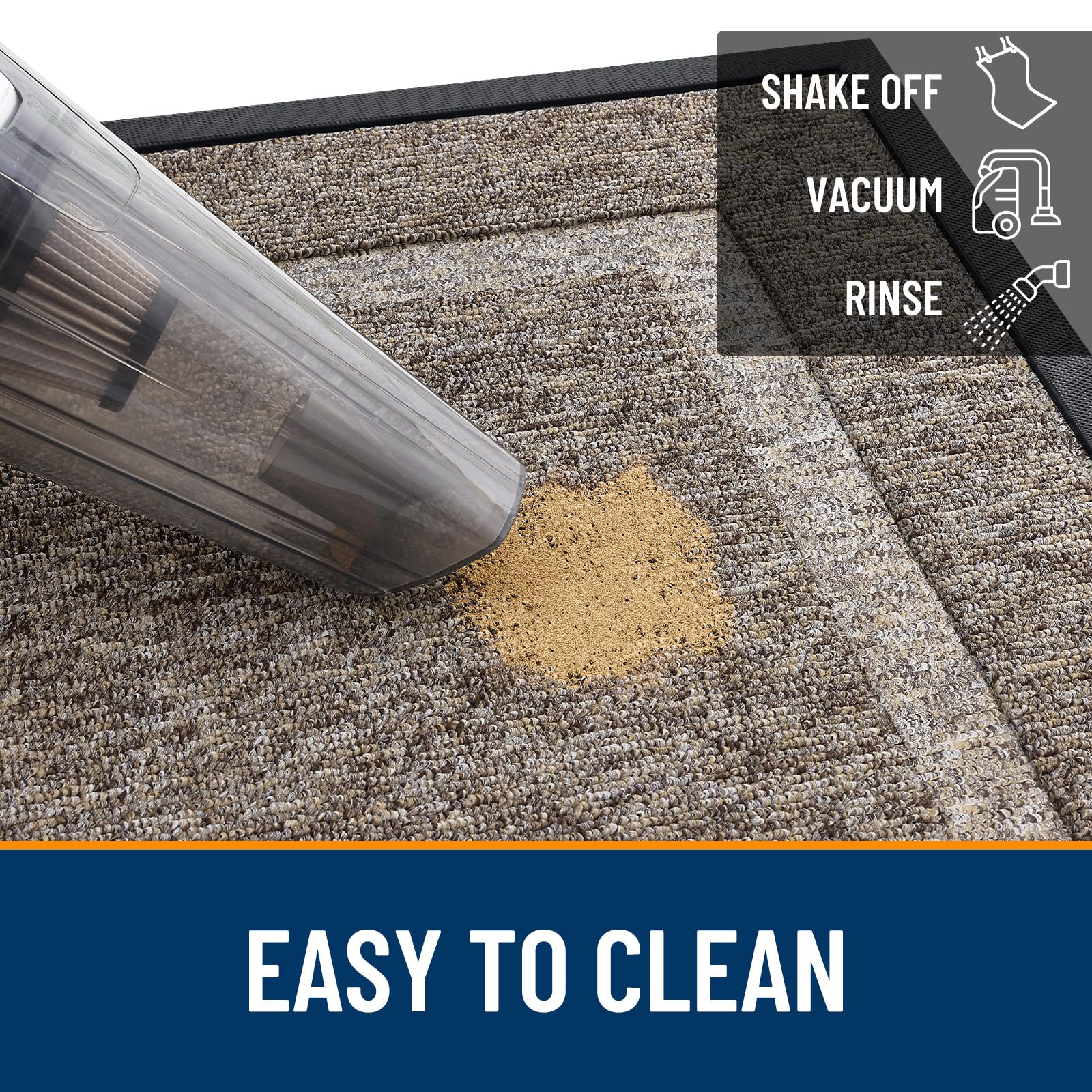 OLANLY Front Door Mat Outside 47x17, All-Season Heavy-Duty Rubber Doormat