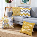 Hexagram Geometric Yellow Pillow Covers 20x20, Decorative Pillow Covers