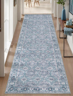 SERISSA 2'6"x10' Washable Non Slip Floral Boho Runner Rug for Hallway