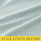 NICETOWN 100% Absolutely Blackout Linen Curtains with Thermal Insulated White Liner, Seafoam Green, 52" Wide, 90" Length Energy Saving Curtains for Living Room 2 Panels Set, Vertical Blinds