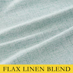 NICETOWN 100% Absolutely Blackout Linen Curtains with Thermal Insulated White Liner, Seafoam Green, 52" Wide, 120" Length Energy Saving Curtains for Living Room 2 Panels Set, Vertical Blinds