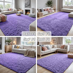 8x10 Area Rugs for Living Room Rug: Soft Fluffy Shag Purple Rugs for Bedroom, Non-Slip Large Fuzzy Plush Rug Indoor Floor Carpet for Nursery Kids Boys Girls Room, Dorms, Playroom, Modern Home Decor