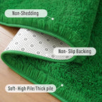 Amearea Premium Soft Area Rug 4x5.3 Feet, Green Rugs for Living Room, Fluffy Carpet for Bedroom Nursery Playroom Teen Home Decor, Comfortable Indoor Furry Dorm Carpets, Green