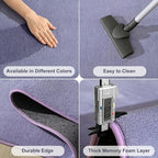 Amearea Modern Soft Hallway Runner Rug, 2x6 Purple Fluffy Bedroom Bedside Rugs, Washable Long Runner Rugs for Hallway, Non Slip Memory Foam Rug Carpet for Entrance Kitchen Living Room Decor