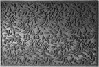Grey Leaves Outdoor Indoor Entrance Door mat, Absorbent Durable Heavy Duty Welcome Front Door Mat,Thick Natural Rubber Back,Easy Clean Entryway Mat 47x32 Inch, Low Profile