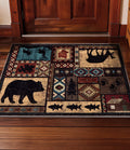 YIHOUSE Washable Entryway Rug, 2x3 Rustic Cabin Area Rug, Non-Slip Indoor Door Mat Ultra-Thin for Kitchen, Mudroom, Laundry Room, Bedroom Entry