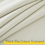 NICETOWN Faux Linen 100% Blackout 108 inch Curtains for Bedroom, Silver Grommet 2 Layers with White Liner Window Treatments Sound Reducing Drapes for Living Room, Natural, W52 x L108, 2 Panels
