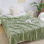 Aganear Fleece Throw Blanket for Couch Sofa 60"x80" Sage Green