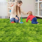 Green Tie-Dyed Rug for Living Room 8x10 Fluffy Area Rug Mat Bedside Throw Rug for Bedroom Kids Room Boys Teens Nursery Baby Dorm Office Home Decor Aesthetic Carpets