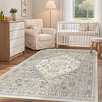zesthome 4x6 Area Rug for Entryway,Washable Kitchen Rug,Beige