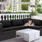 Outdoor Cushion Covers Set,8PCS Patio Furniture Couch Seat Slipcovers, Replacement for Sofa Sectional Chair(Cover，Only)
