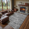 UERMEI 10x14 Area Rug Living Room Rugs - Washable Neutral Modern Abstract Soft Thin Rug Indoor Floor No Slip Rug Carpet for Bedroom Under Dining Table Home Office Decor - Dark Gray