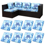 8 Piece Outdoor Cushion Covers, Patio Sofa Cushion Covers, Stretch Fit