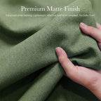NICETOWN 100% Absolutely Blackout Linen Curtains for Bedroom Living Room, Dark Green, 52" Wide, 2 Pieces, Privacy Thermal Insulated Window Drapes 84" Long for Home Theater Enthusiasts or Gamers