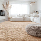 OLANLY 10x11 Machine Washable Large Area Rugs for Living Room, Bedroom, Soft Fluffy Shaggy Bedside Rug, Indoor Floor Carpet for Kids Girls and Boys, Dorms, Nursery, Home Decor Aesthetic, Beige