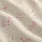 Boho Floral Spring 100% Blackout Curtains 84 Inch Length 2 Panels Set, Linen Texture Farmhouse Curtains with Beige Tassel for Living Room Bedroom, Vintage Rustic Rod Pocket,Pink