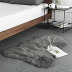 Ashler Faux Fur Rug, Fluffy Shaggy Area Rug Ultra Soft 2 x 3 Feet Sheepskin Fur, Dark Grey Fuzzy Rug Machine Washable Shag Rug, Nursery Decor Throw Rugs for Bedroom, Living Room, Kids Room