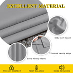 NICETOWN Bedroom Blackout Curtains & Drapes - Energy Saving Thermal Insulated Solid Grommet Light Blocking Window Treatments Privacy Room Divider for Living Room (2 Panels, Silver Grey, W66 x L102)